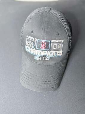 Boston Red Sox 2004 World Series Champions Locker Room Mesh Back Flexfit Hat